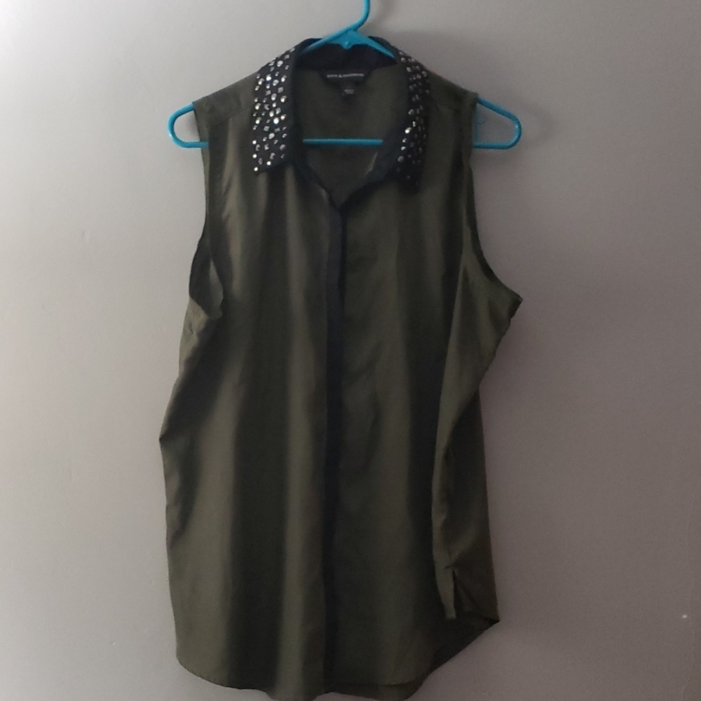 Rock and Republic tank top button up blouse